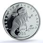 Bosnia 750 dinara Tyrannosaurus Rex KM-5 Dinosaurs PF 68 NGC silver coin 1997