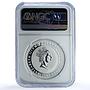 Cook Islands 2 dollars Hound Baskervilles Sherlock MS 70 NGC silver coin 2007