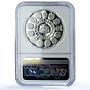 Chile 10000 pesos Ibero-American KM-230 Globe Ship PF 69 NGC silver coin 1991