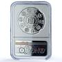 Spain 10 euros Galleon Ibero-American Navigation Ship PF 69 NGC silver coin 2002