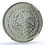 Mexico 1/2 onza Libertad Angel of Independence KM-545 MS 64 NGC silver coin 1994