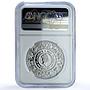 Niue 1 dollar Aquarius KM-505 Mucha Zodiac Signs Art PF 70 NGC silver coin 2010