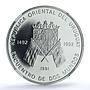Uruguay 50000 pesos Ibero-American KM-100 Flags PF 69 NGC silver coin 1991
