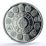Uruguay 50000 pesos Ibero-American KM-100 Flags PF 69 NGC silver coin 1991