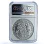 Turks Caicos Islands 20 crowns Churchill KM-2 MS 69 NGC silver coin 1974
