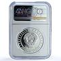 Belarus 20 roubles Synkovichy Fortress KM-68 Church PF 69 NGC silver coin 2000