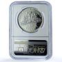 Haiti 50 gourdes Woman with Shell Mark Left KM-104.1 PF 68 NGC silver coin 1973