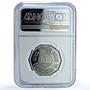Iraq 1 dinar Qadissyiat KM-149 Anniversary Hussein PF 65 NGC nickel coin 1980