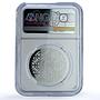 Kyrgyzstan 10 som Liberation Uprising 1916 History PF 70 NGC silver coin 2016