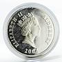 Alderney 5 pounds Train Crossing the Viaduct silver coin 2004