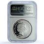 Australia 1 dollar Year Dragon KM-424 Lunar Series 1 PF 69 NGC silver coin 2000