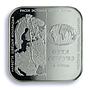 Belarus 20 roubles Struve Geodetic Arc KM-155 Map PF 69 NGC silver coin 2006