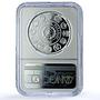 Paraguay 1 guarani Baile Cantaro Ibero-American Dances PF69 NGC silver coin 1997
