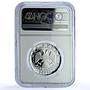 Russia 2 roubles Chigorin Y#704 Anniversary Chess PF 69 NGC silver coin 2000