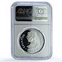 Thailand 200 baht Year Child Y#152 UNICEF Dance PF 68 NGC silver coin 1981