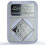 Latvia 1 lats Water KM-104 PF 69 NGC silver coin 2009