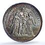 France 5 francs Hercules KM-820 Gad-745a F-334 MS 62 PCGS silver coin 1873 A