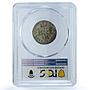 France Lorraine 12 sols Leopold I Bd-1584 Tooled AU PCGS billon coin 1728