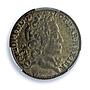 France Lorraine 12 sols Leopold I Bd-1584 XF 45 PCGS billon coin 1728