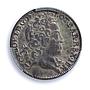 France Lorraine 12 sols Leopold I Bd-1584 XF 45 PCGS billon coin 1728