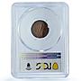 Vatican 5 centesimi Pius XI KM-1 Bermann-3361 Olive MS 64 PCGS bronze coin 1936