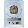Vatican 10 lire Pius XI KM-8 Berman-3354 Madonna Child MS 64 PCGS Ag coin 1936