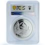Mongolia 500 togrog Raccoon Dog KM-403 Woodland Spirits PR 70 PCGS Ag coin 2020