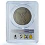 Culion Island Philippines Leper Colony 1 Peso Token KM-18 AU PCGS CuNi coin 1925
