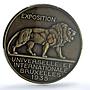 Belgium Brussels Expositon Congo Variety Matte MS 63 PCGS bronze medal 1935