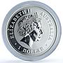 Australia 1 dollar Year Rabbit Gilt KM-502 Lunar Series 1 silver coin 1999