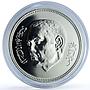 Morocco 250 dirhams Children Day Y#95 UNICEF Globe BU silver coin 2001