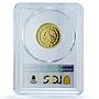 Mexico 1/4 onza Libertad Angel of Independence KM-673 PR 69 PCGS gold coin 2005