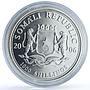 Somalia 1000 shillings Elephant Gilt KM-195a Wildlife Bullion silver coin 2006