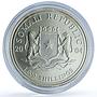 Somalia 1000 shillings Elephant KM-183 African Wildlife Bullion silver coin 2004