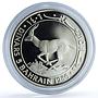 Bahrain 5 dinars WWF Wildlife Fund KM-13 Fauna Oryx Gemsbok silver coin 1986