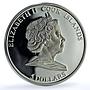 Cook Islands 5 dollars Brenham Pallasite Meteorite KM-763 Space silver coin 2007
