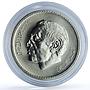 Morocco 200 dirhams Green March 15th Anniversary Y#90 BU silver coin 1990
