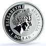 Australia 1 dollar Year Dragon Gilt KM-424 Lunar Series 1 silver coin 2000
