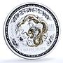 Australia 1 dollar Year Dragon Gilt KM-424 Lunar Series 1 silver coin 2000