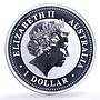 Australia 1 dollar Year Dragon Gilt KM-424 Lunar Series 1 silver coin 2000