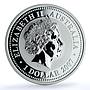 Australia 1 dollar Year Rat 2008 Gilt KM-1755b Lunar Mouse silver coin 2007