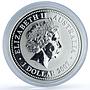 Australia 1 dollar Year Rat 2008 Gilt KM-1755b Lunar Mouse silver coin 2007