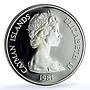 Cayman Islands 10 dollars Wedding KM-68a Charles Diana proof silver coin 1981