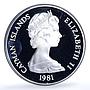 Cayman Islands 10 dollars Wedding KM-68a Charles Diana proof silver coin 1981