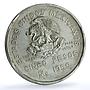 Mexico 5 pesos Opening Southern Railroad KM-466 Train silver coin 1950