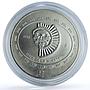 Mexico 2 pesos Disco Muerte KM-618 Precolombina Teotihuacan silver coin 1998
