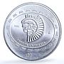 Mexico 2 pesos Disco Muerte KM-618 Precolombina Teotihuacan silver coin 1998