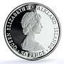Falkland Islands 50 pence Wedding KM-16a Charles Diana proof silver coin 1981