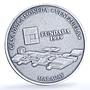Venezuela 6000 bolivares Casa Moneda Maracay Y#86 Building silver coin 1999