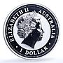Australia 1 dollar Year Goat Gilt KM-665 Lunar Series 1 silver coin 2003